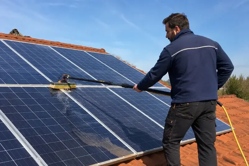 Nettoyage et entretien de panneaux solaires à Issel
